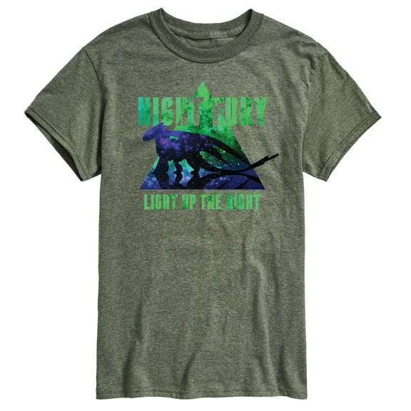 How to Train Your Dragon - Night Fury Light Up The Night  - Men's Short Sleeve Graphic T-Shirt