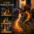 thumbnail image 1 of Night Glow Phoenix Solar Garden Stake Light, Wonderful Fiery Ember Light Art Decoration for Lawn Pathway Patio Backyard Flower Bed Outdoor Scene, 1 of 7