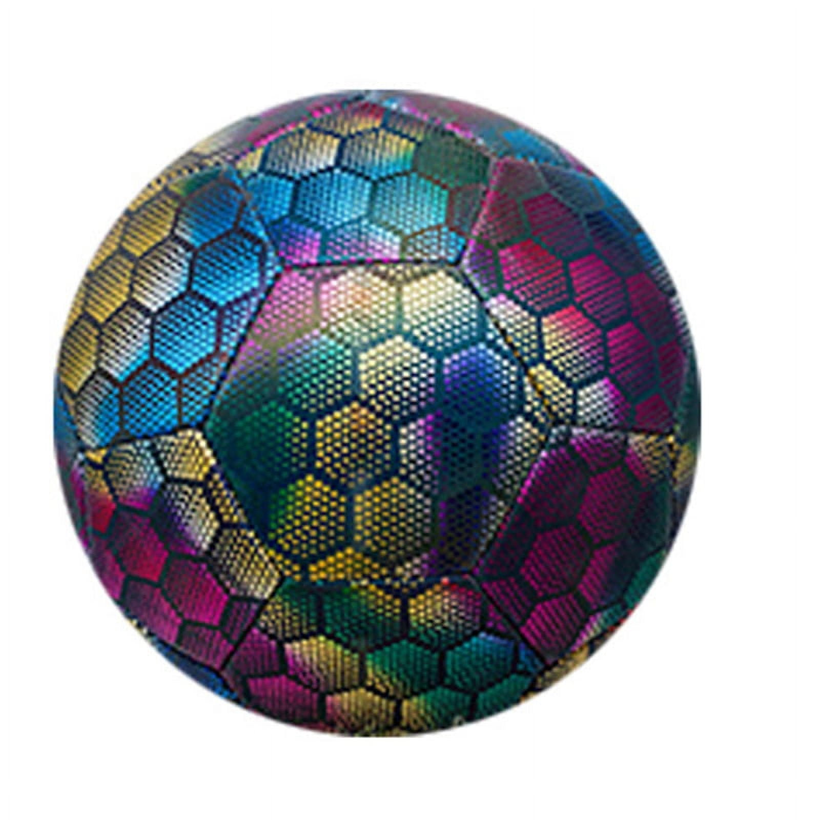 Night Glowing Soccer Ball Indoor/Outdoor Reflective LightUp Ball for Soccer Training