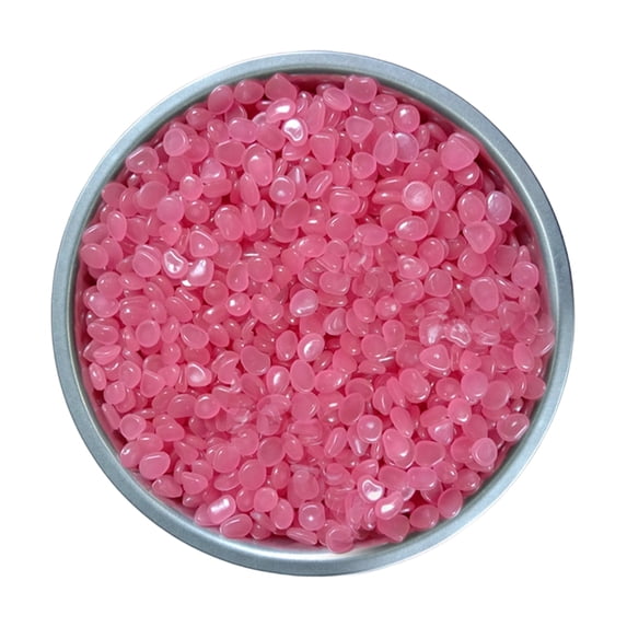 Night Guide Pebbles 400 Pack Pink, Glow in The Dark Luminous Stones for Outdoor Walkway Stepping Stone Path