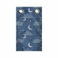 thumbnail image 1 of Night Hanging Pocket Organizer, Moon Clouds Stars Illustration Themed Sleep Time Sky Repetitive Motifs, Printed Polyester Storage Bag with Pockets, 9" x 16", Dark Sky Blue, 1 of 2