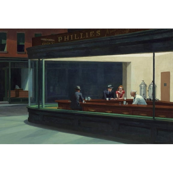 Night Hawks by Edward Hopper - Art Poster