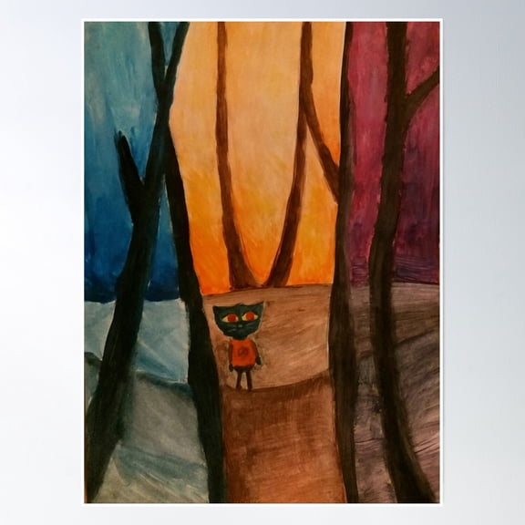 Night In The Woods Forest Poster Wall Art, Modern Wall Decor, 16x24 UNFRAMED