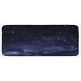 thumbnail image 1 of Night Kitchen Mat, Ethereal View of the Dark Sky Atmosphere Nebula Fantasy Cosmic Universe Theme, Plush Decorative Kitchen Mat with Non Slip Backing, 47" X 19", Dark Blue White, by Ambesonne, 1 of 1