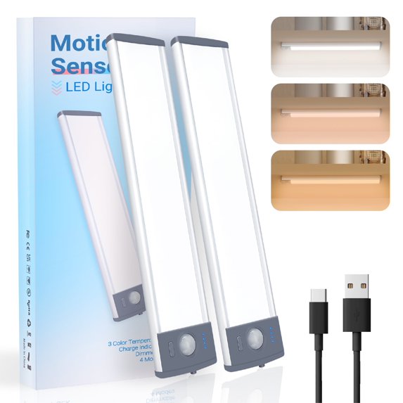 Lepotec 1.71 In 350 Lm Color Changing LED Under-Cabinet Lights, 3000k-6500k 2 Count