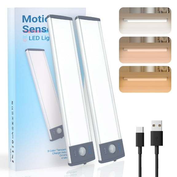 Lepotec 1.71 In 350 Lm Color Changing LED Under-Cabinet Lights, 3000k-6500k 2 Count