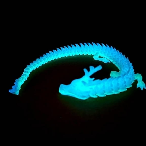 Night Light 3D Printed Dragon,12in,Model,Flexible Animals Toy Statue,Movable Joints,Home Office Decor,Interesting Toys for Autism/ADHD,Festival Gifts toco,Fidget Toys, Executive Desk Animals Toy