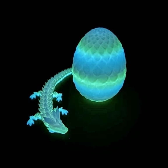 Night Light 3D Printed Dragon Egg Toys,Articulated Models,Flexible Joint Animal Figurines,Stress Relief, Fidget restlessness, ADHD Toys, Surprise Fantasy Gifts