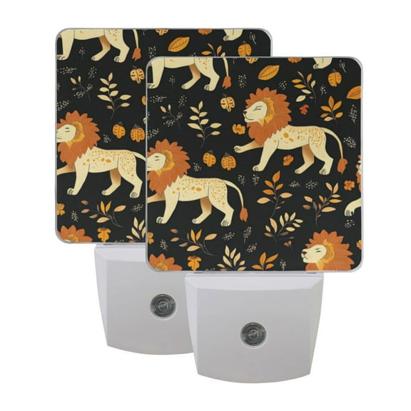 Night Light 3x4.5x1.4In LED Sensor Night Light Instruction Bedroom Baby Room Stairway Hallway Entry Night Light Beautiful Cartoon Lion