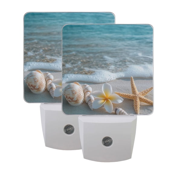 Night Light 3x4.5x1.4In LED Sensor Night Light Instruction Bedroom Baby Room Stairway Hallway Entry Night Light Beautiful Sea Shell