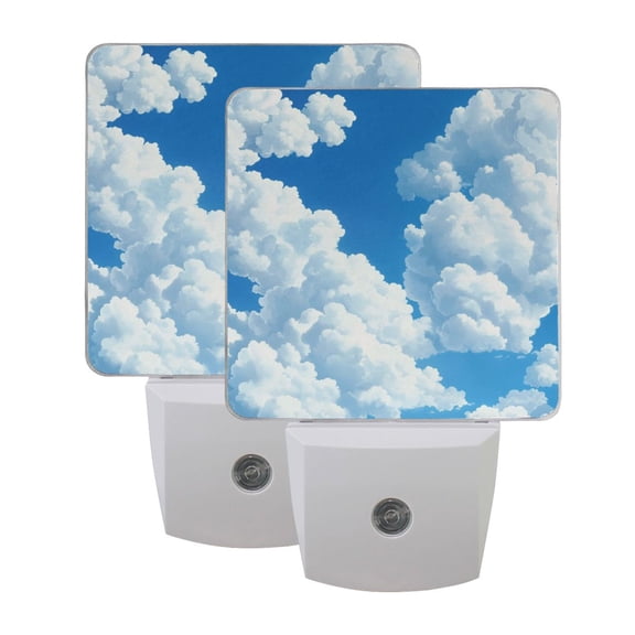 Night Light 3x4.5x1.4In LED Sensor Night Light Instruction Bedroom Baby Room Stairway Hallway Entry Night Light Beautiful White Cloud