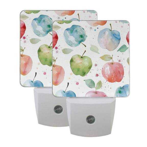 Night Light 3x4.5x1.4In LED Sensor Night Light Instruction Bedroom Baby Room Stairway Hallway Entry Night Light Big Coloured Apple