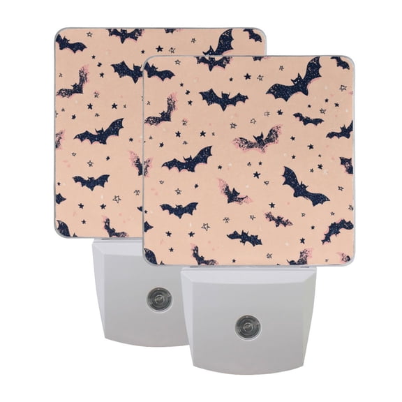 Night Light 3x4.5x1.4In LED Sensor Night Light Instruction Bedroom Baby Room Stairway Hallway Entry Night Light Black Bats