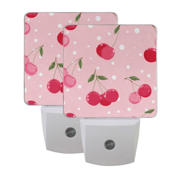Night Light 3x4.5x1.4In LED Sensor Night Light Instruction Bedroom Baby Room Stairway Hallway Entry Night Light Bright Cherry Blossom Pattern