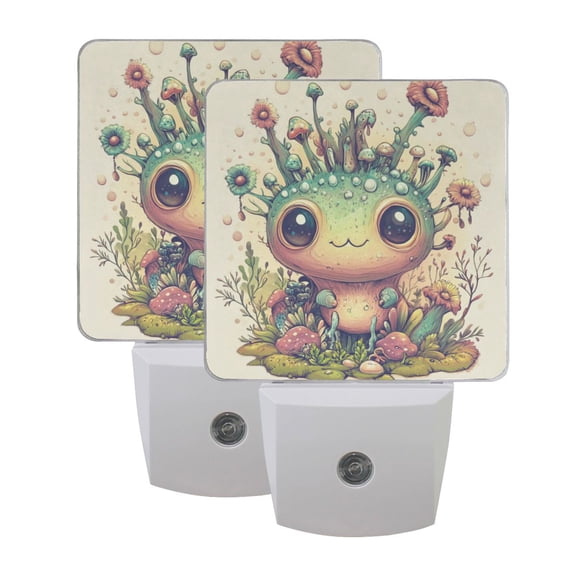 Night Light 3x4.5x1.4In LED Sensor Night Light Instruction Bedroom Baby Room Stairway Hallway Entry Night Light Cartoon Beautiful Monster