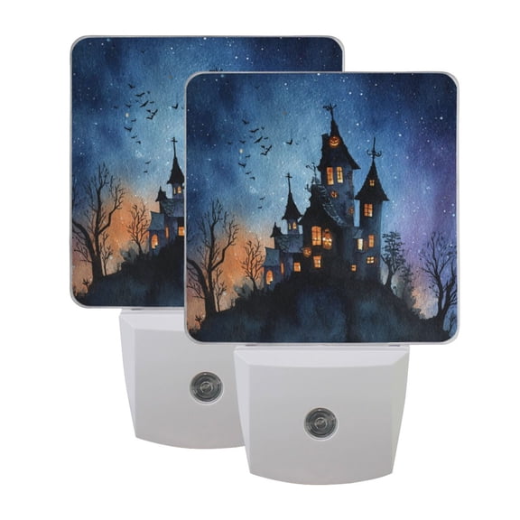 Night Light 3x4.5x1.4In LED Sensor Night Light Instruction Bedroom Baby Room Stairway Hallway Entry Night Light Cartoon Halloween Castle