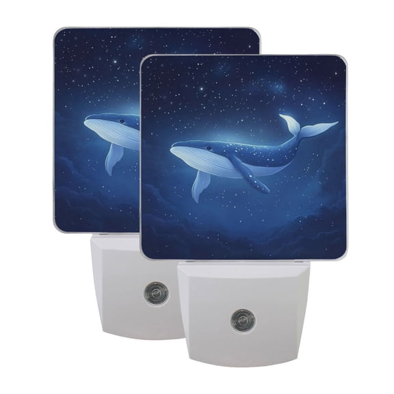 Night Light 3x4.5x1.4In LED Sensor Night Light Instruction Bedroom Baby Room Stairway Hallway Entry Night Light Cartoon Sky Whale
