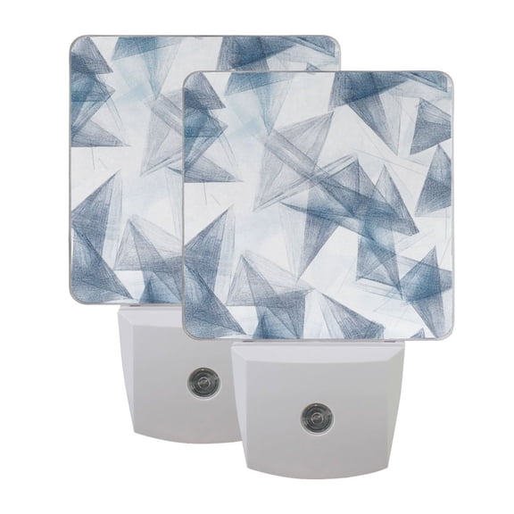 Night Light 3x4.5x1.4In LED Sensor Night Light Instruction Bedroom Baby Room Stairway Hallway Entry Night Light Cartoon Triangle Pattern