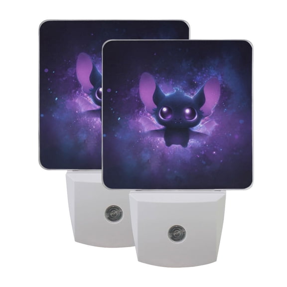 Night Light 3x4.5x1.4In LED Sensor Night Light Instruction Bedroom Baby Room Stairway Hallway Entry Night Light Cute Bat