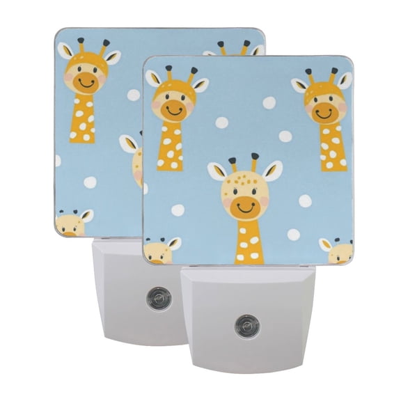 Night Light 3x4.5x1.4In LED Sensor Night Light Instruction Bedroom Baby Room Stairway Hallway Entry Night Light Cute Pretty Cartoon Giraffe