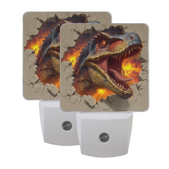 Night Light 3x4.5x1.4In LED Sensor Night Light Instruction Bedroom Baby Room Stairway Hallway Entry Night Light Dinosaur Icon Design