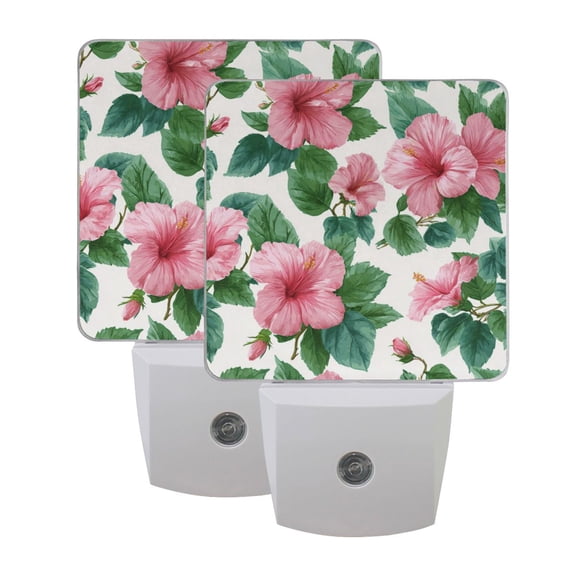 Night Light 3x4.5x1.4In LED Sensor Night Light Instruction Bedroom Baby Room Stairway Hallway Entry Night Light Flowers Pink