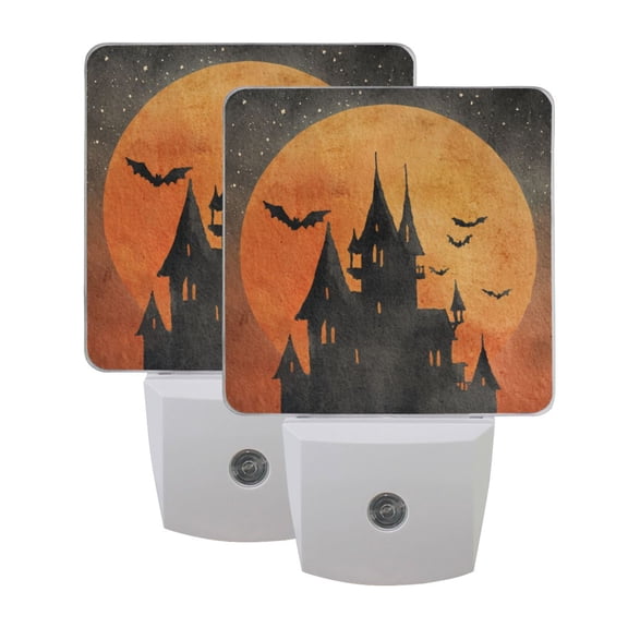 Night Light 3x4.5x1.4In LED Sensor Night Light Instruction Bedroom Baby Room Stairway Hallway Entry Night Light Halloween Castle