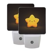 Night Light 3x4.5x1.4In LED Sensor Night Light Instruction Bedroom Baby Room Stairway Hallway Entry Night Light Happy Smiling Star Design