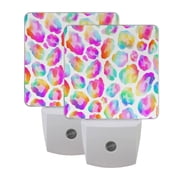 Night Light 3x4.5x1.4In LED Sensor Night Light Instruction Bedroom Baby Room Stairway Hallway Entry Night Light Iridescent Rainbow Hues