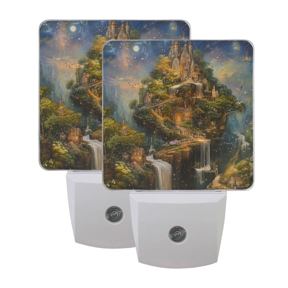 Night Light 3x4.5x1.4In LED Sensor Night Light Instruction Bedroom Baby Room Stairway Hallway Entry Night Light Magic Castle