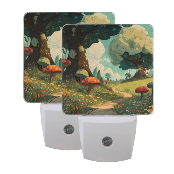 Night Light 3x4.5x1.4In LED Sensor Night Light Instruction Bedroom Baby Room Stairway Hallway Entry Night Light Path Leading Enchanted Forest