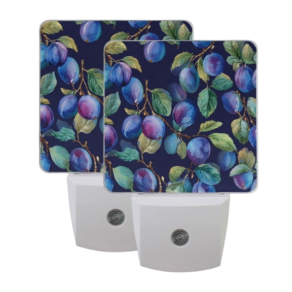 Night Light 3x4.5x1.4In LED Sensor Night Light Instruction Bedroom Baby Room Stairway Hallway Entry Night Light Plums