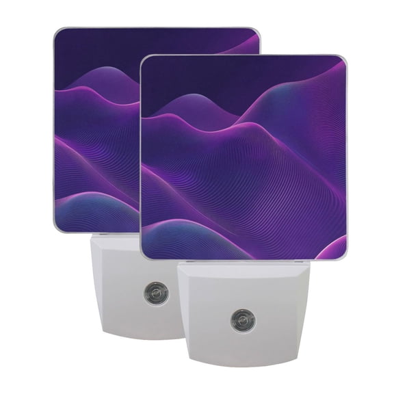 Night Light 3x4.5x1.4In LED Sensor Night Light Instruction Bedroom Baby Room Stairway Hallway Entry Night Light Purple Curve
