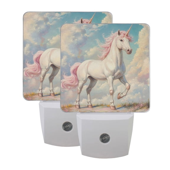 Night Light 3x4.5x1.4In LED Sensor Night Light Instruction Bedroom Baby Room Stairway Hallway Entry Night Light Running Unicorn