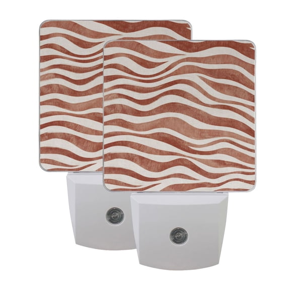 Night Light 3x4.5x1.4In LED Sensor Night Light Instruction Bedroom Baby Room Stairway Hallway Entry Night Light Sand Dunes Earthy Stripes