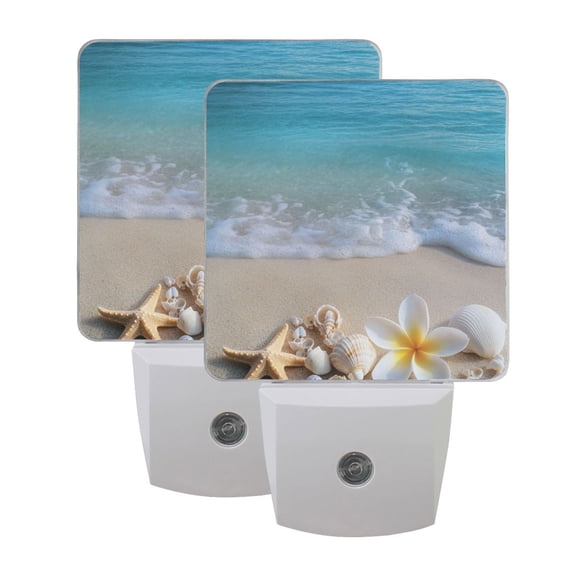 Night Light 3x4.5x1.4In LED Sensor Night Light Instruction Bedroom Baby Room Stairway Hallway Entry Night Light Sea Shell