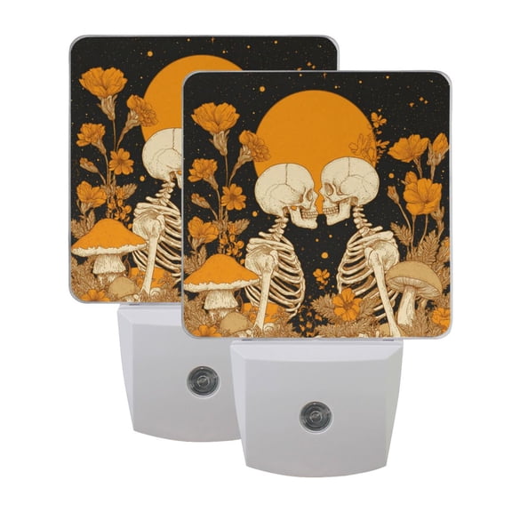 Night Light 3x4.5x1.4In LED Sensor Night Light Instruction Bedroom Baby Room Stairway Hallway Entry Night Light Skeleton under The Moonlight