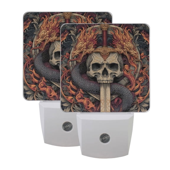 Night Light 3x4.5x1.4In LED Sensor Night Light Instruction Bedroom Baby Room Stairway Hallway Entry Night Light Sword Skeleton