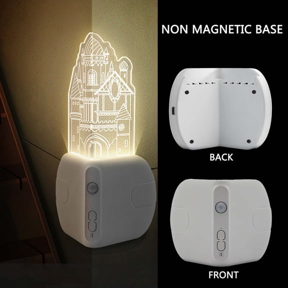 Night Light Acrylic Castle Intelligent Induction Corner Light Night Lamp