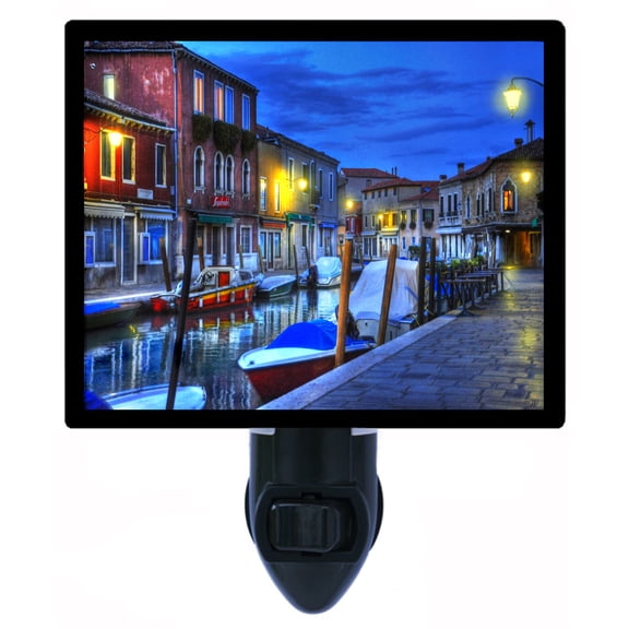 Night Light - After Eight. | Landscape Theme, Includes Free Switchable Insert, 4W Bulb, E12 Base