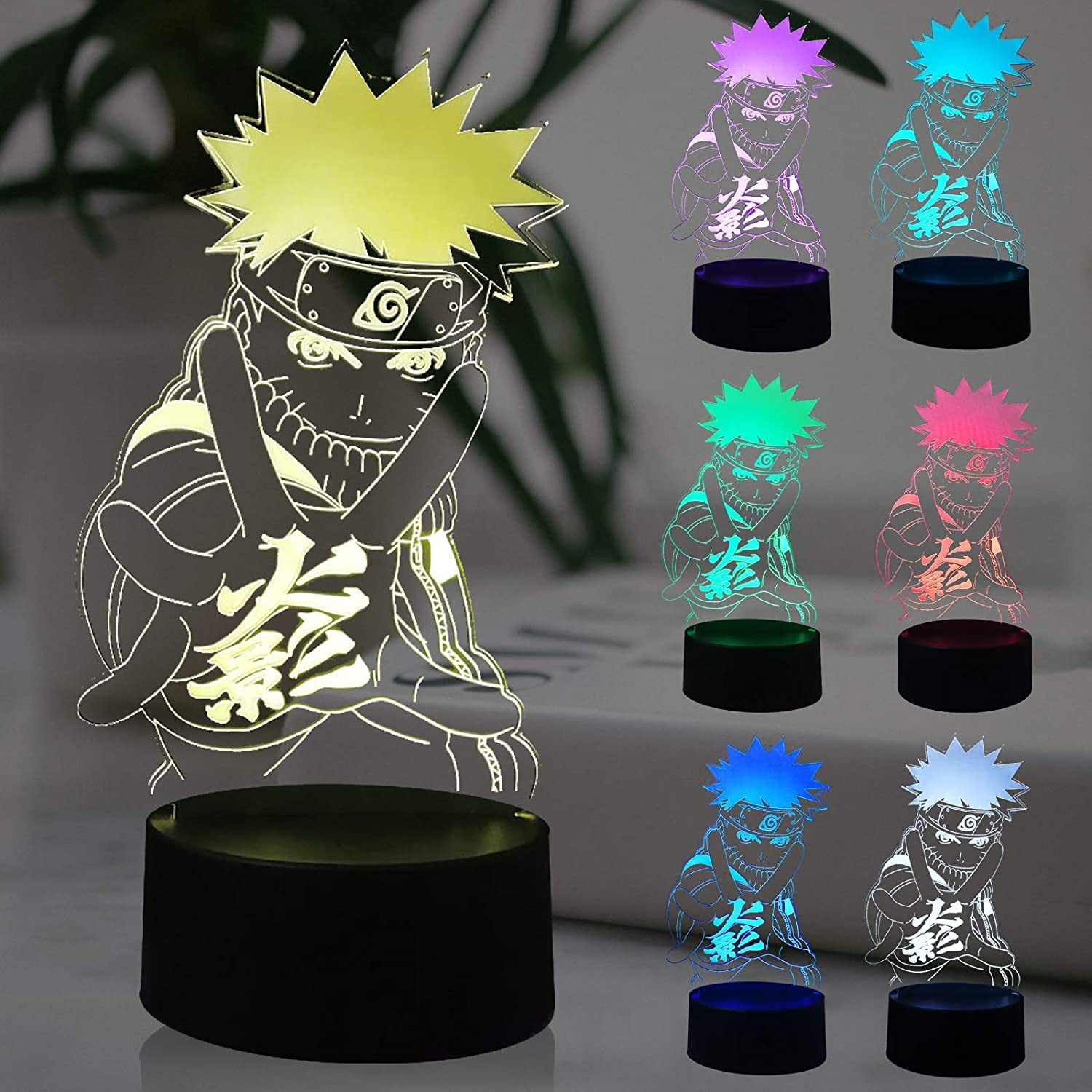 Night Light Anime Figures LED Dimmable 3D USB Remote Control Touch 7 Colors  Lava Lamp Christmas Souvenir for Boy Girl Kid Baby Toys - Walmart.com