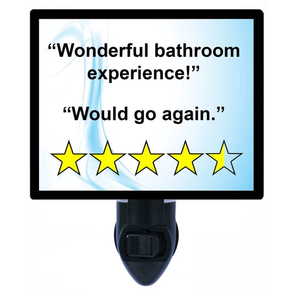 Night Light - Bathroom Review. | Bathroom Theme, Includes Free Switchable Insert, 4W Bulb, E12 Base