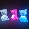 thumbnail image 1 of Night Light Battery Powered Adorable Appearance Non-Glaring Low-Power Consumption Long Lifetime Decorative Vinyl Cute Cartoon Bear LED Night Lamp Decor for Home, 1 of 7