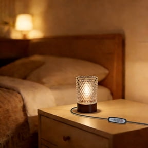 Night Light Bedside Lamp Touch and Dimmable Tabletop Brightness Adjustable for Adults, in Bed at Night Put on Table, Headboard, Dorm,Bedroom (Dot Pattern)