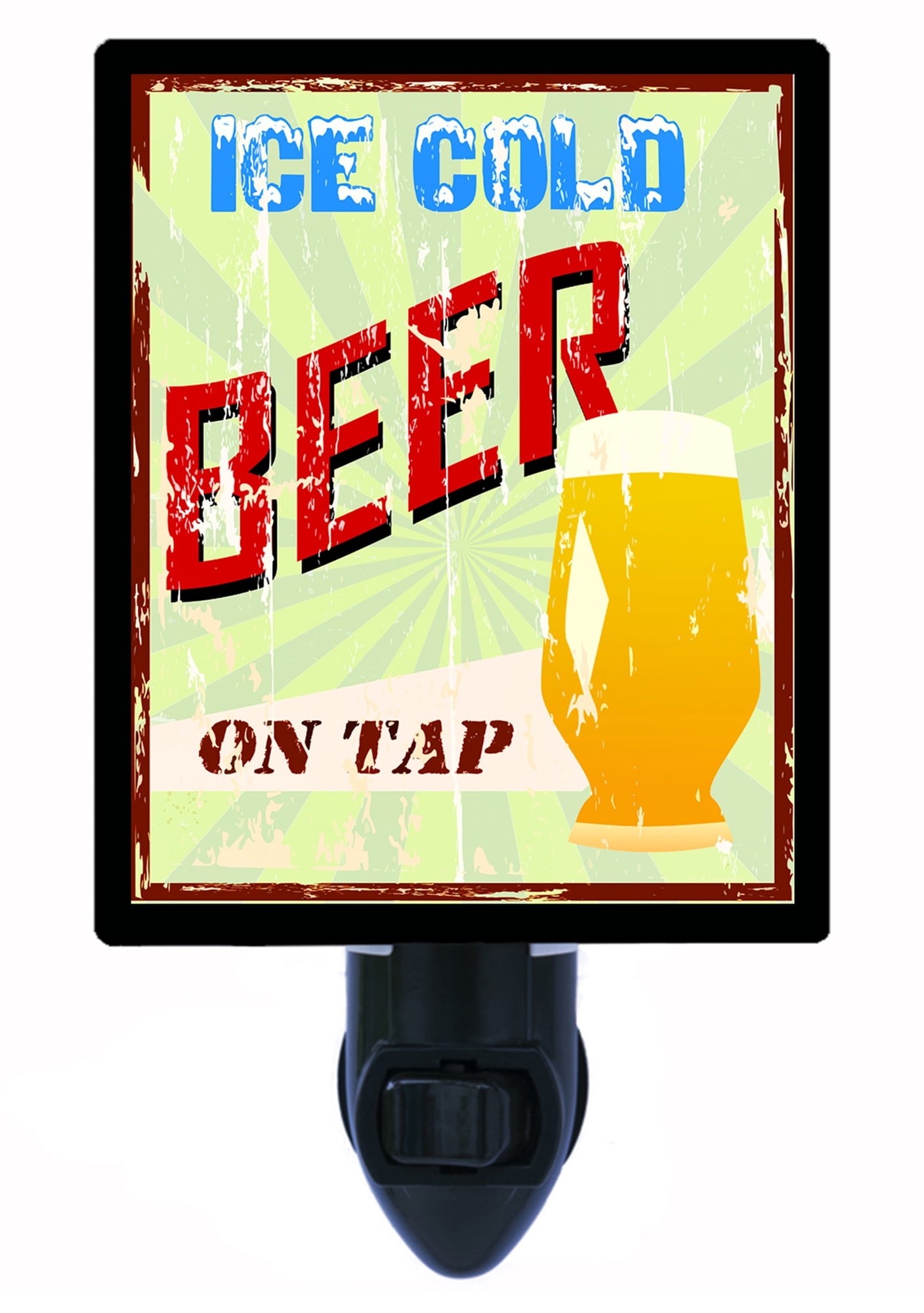 Night Light - Beer on Tap. | Bar Theme, Includes Free Switchable Insert, 4W Bulb, E12 Base