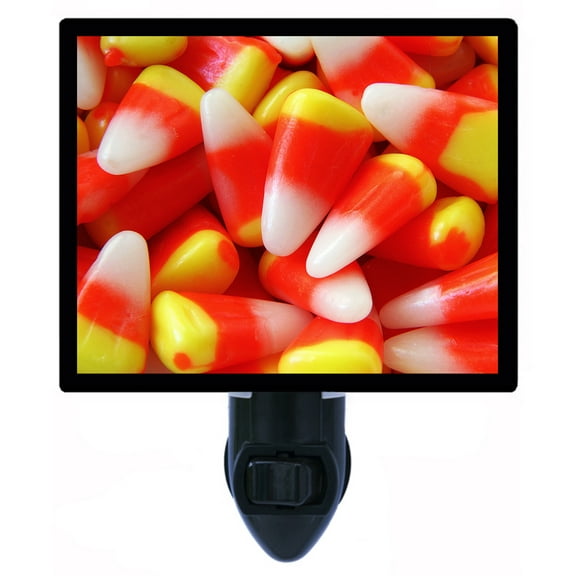 Night Light - Candy Corn. | Fall Theme, Includes Free Switchable Insert, 4W Bulb, E12 Base