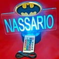 thumbnail image 1 of Night Light Up Desk Table Lamp LED Personalized Free Engraved Batman,  Our Newest Feature, Most Popular, It's Wow, with Remote 16 Colors Energy Efficient, Great Gift, 1 of 11