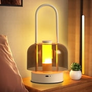 Night Light, Dimmable Touch Lamp for Bedroom, Art Decor Ambient Light, Rechargeable Bedside Table LED Lamp, Portable Wireless Lantern for Living Room Dinner, Camping, Baby, Nursery, Elder