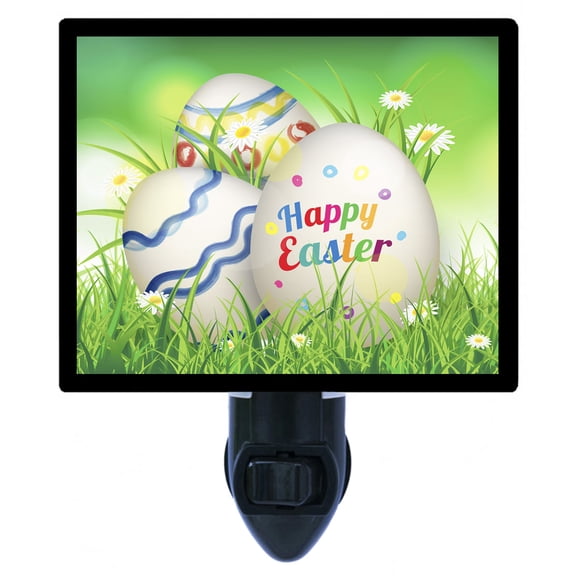Night Light - Easter Egg Hunt. | Easter Theme, Includes Free Switchable Insert, 4W Bulb, E12 Base