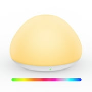 Night Lights, Taotronics Baby Night Light for Nursery Baby, Soft Silicone Tap Control Lamp with 8 Color Changing, Stepless Dimming, 1H-Timer